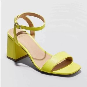 WILD FABLE  Block Heel (Neon Yellow)